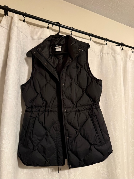 The North Face Jackets & Blazers - The North Face Black Quilted Down Vest with Cinch Waist